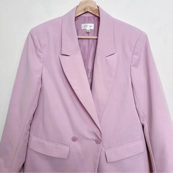Rd  Style Womens Xsmall Oversized Lilac Double Breasted Blazer - Picture 4 of 15